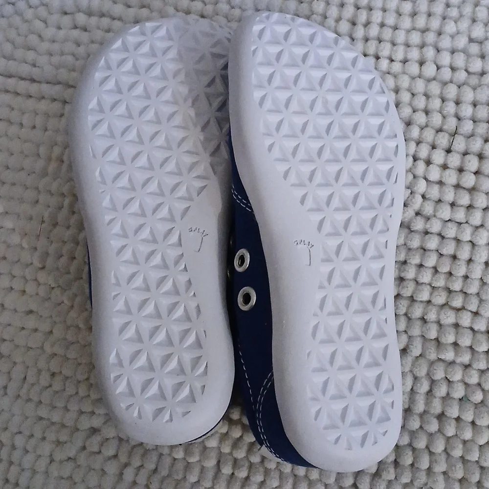 Kids Blue Canvas Sneakers - Casual Slip-On Style